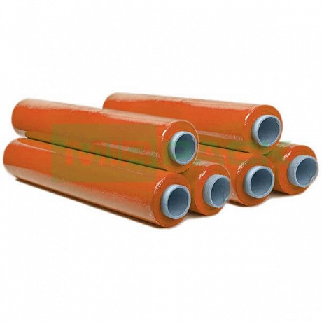 Стрейч пленка ручная 500 мм 20 мкм 1,2 кг оранжевая - Вид 1